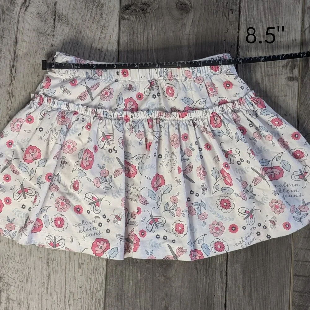5️⃣ Calvin Klein Jeans, Ruffle Skirt, Floral Multicolor Spring Print, Sz 2T - Picture 8 of 8